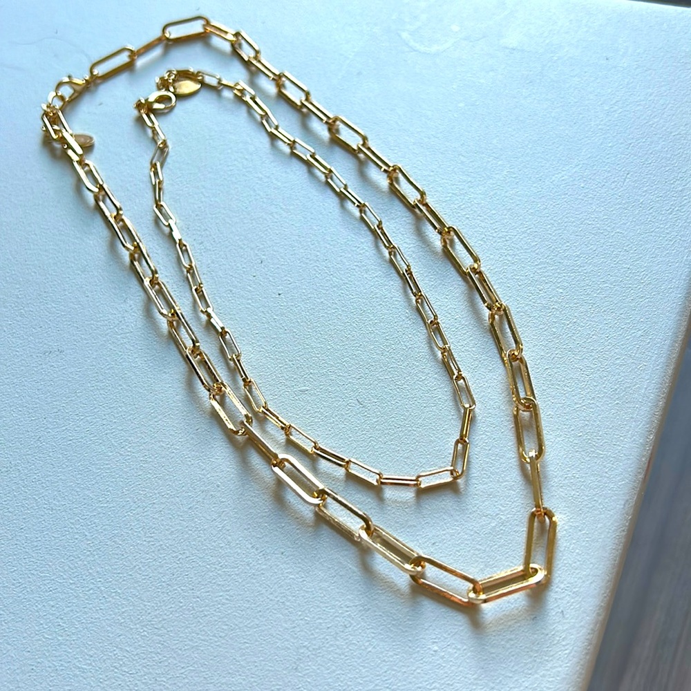 Set of 2 Zara gold chain link necklaces